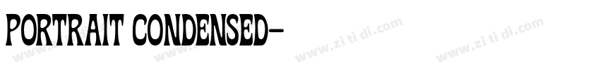 PORTRAIT CONDENSED字体转换 PORTRAIT CONDENSED字体转换